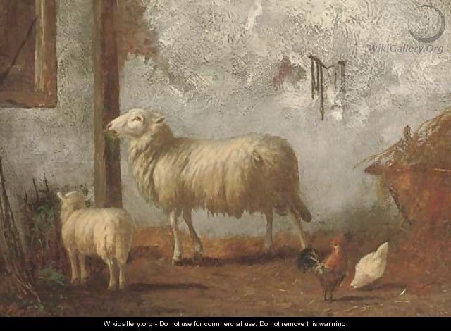 Sheep in the stable - Pieter Plas
