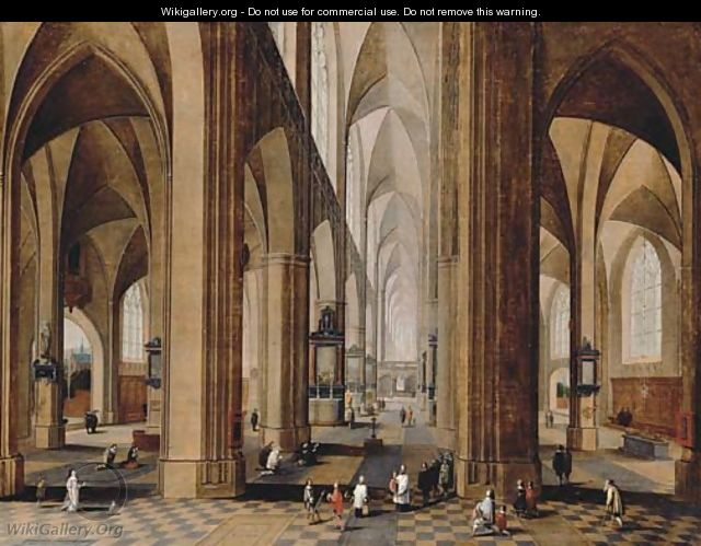 The interior of a gothic cathedral - Peeter, the Elder Neeffs