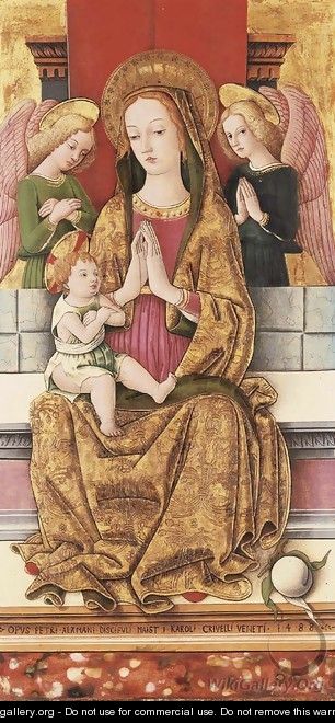 The Madonna and Child with two Angels - Alemanno Pietro