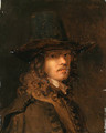 Portrait of a man, bust-length, in a brown coat and hat - Pieter Harmansz Verelst