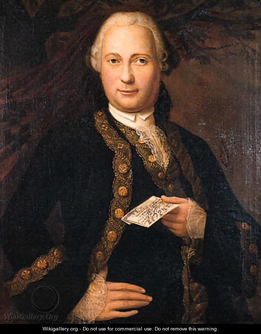 Portrait of Guilliaem Alvarez (1736-1817) burgomaster of Axel and Terneuzen - Pieter Van Zanten