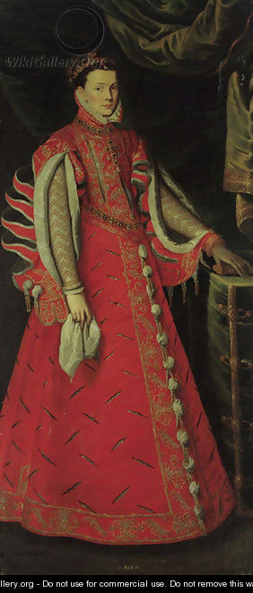 Portrait of Isabel de Valois, consort of King Philip II of Spain - Pierre Noveliers
