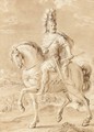 A general on horseback in a landscape - Pierre Mosnier