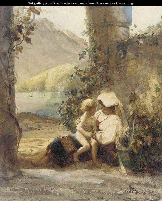 Mother and child - Pierre-Henri-Theodore Tetar van Elven