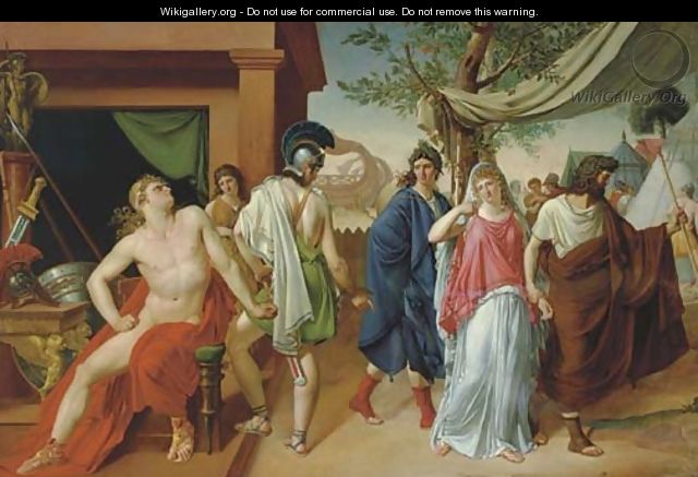 Patroclus handing Briseis to the Heralds of Agamemnon - Pierre-Edme-Louis Pellier