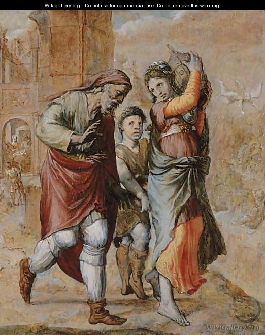 The expulsion of Hagar and Ishmael - Pieter Aertsen