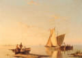 Dutch fishing boats on the Maas - Pieter Christiaan Cornelis Dommersen