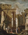 Christ and the Centurion in a ruined temple - Pieter Casteels III