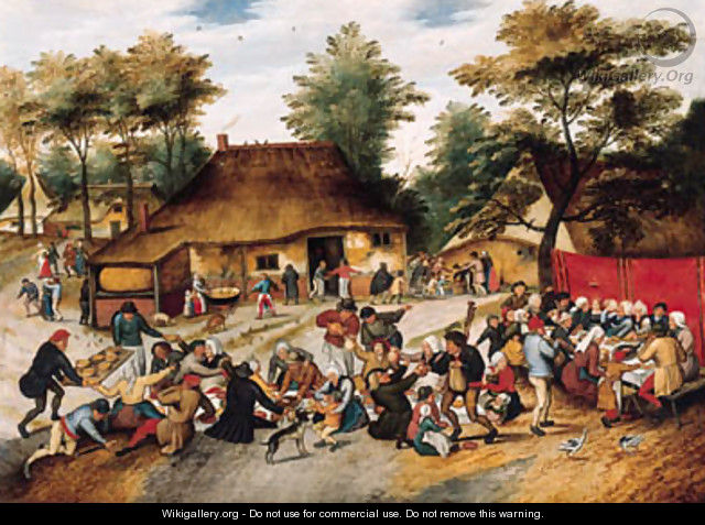 A wedding feast in a village - Pieter The Younger Brueghel