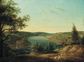 View of the Chain Bridge and Falls of Schuylkill, Five Miles from Philadelphia - Thomas Birch