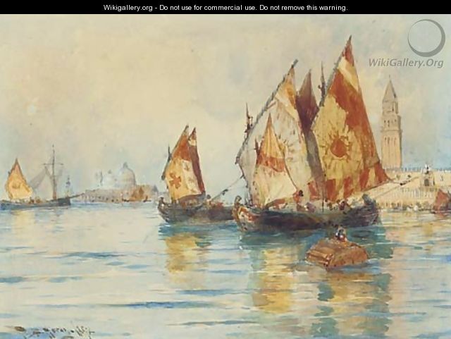 Venetian fishing craft on the Lagoon - Thomas Bush Hardy