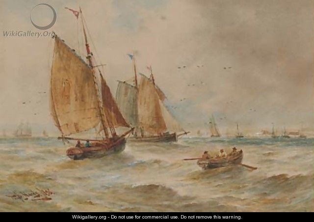 Fishing vessels in coastal waters - Thomas Bush Hardy