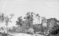 View of the Palace at Rhotas Ghur, Bihar - Thomas Daniell