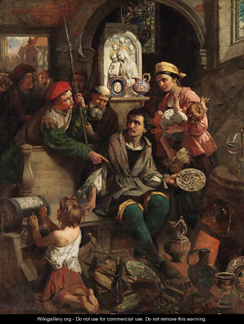 Bernard Palissy, the potter, taken by his townspeople for a coiner - Thomas Frank Heaphy