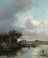 Cattle watering - Thomas Francis Wainewright