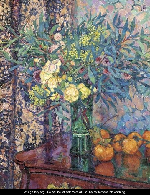 Kakis, roses et mimosas - Theo Van Rysselberghe