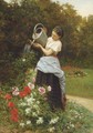 Tending the garden - Theophile Emmanuel Duverger