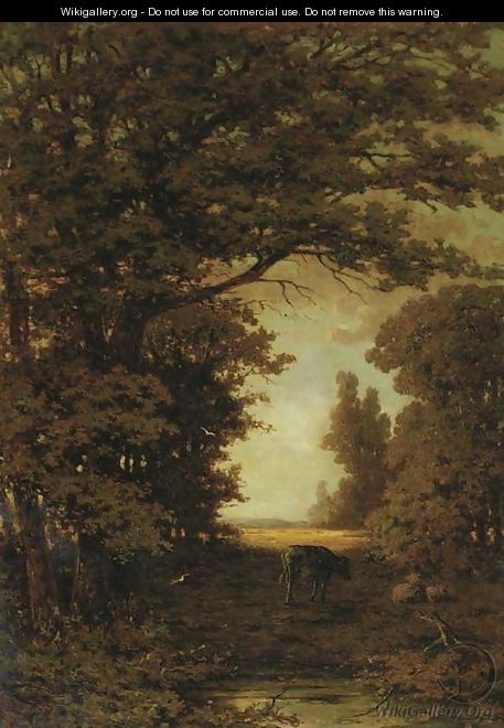 Cattle on a forestpath - Theodoor Soeterik