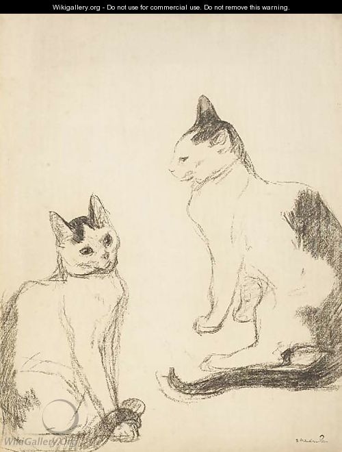 Les deux chats - Theophile Alexandre Steinlen