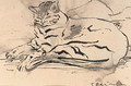 Un chat sur un coussin - Theophile Alexandre Steinlen