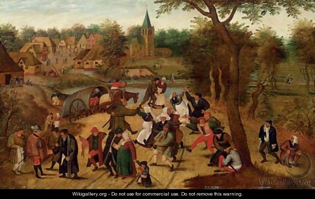 The return from the Kermesse - (after) Pieter The Younger Brueghel