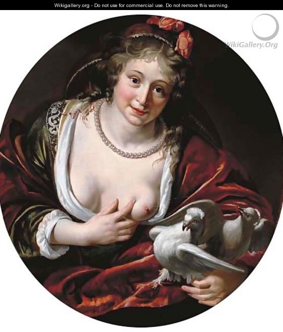 Venus with two doves - (after) Paulus Moreelse