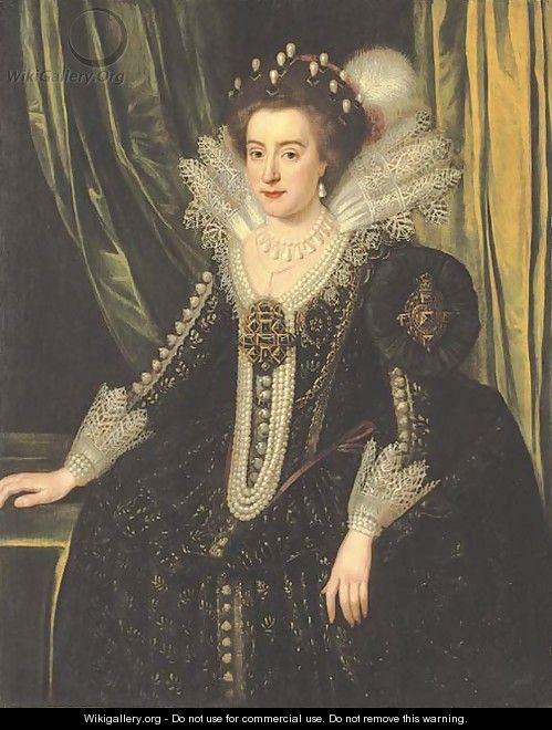 Portrait of Elizabeth, Queen of Bohemia (1596-1662) - (after) Michiel Jansz. Van Miereveld