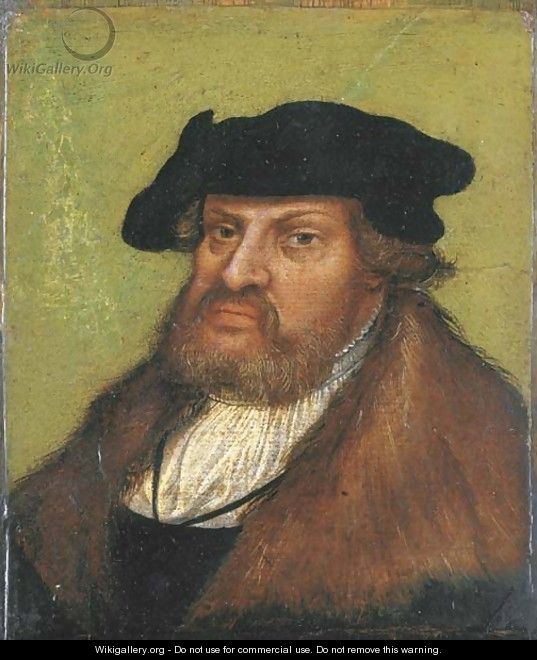 Portrait of the John the Steadfast, Elector of Saxony (1468-1532) - (after) Lucas The Elder Cranach