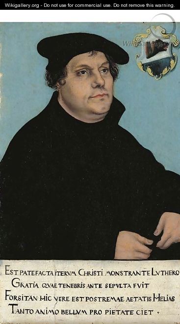 Portrait of Martin Luther 3 - (after) Lucas The Elder Cranach