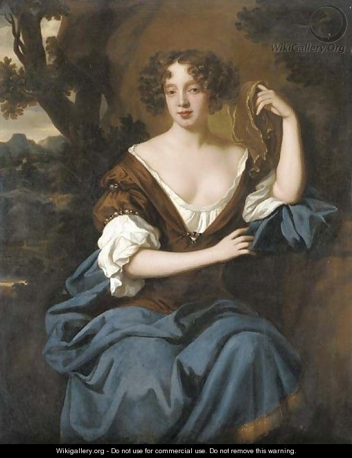 Portrait of a lady, possibly Louise de Keroualle, Duchess of Portsmouth - (after) Sir Peter Lely