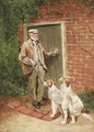 The gamekeeper with his dogs - Sylvester Martin