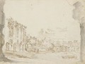 A view of the Roman Forum seen through an arch - Stefano della Bella