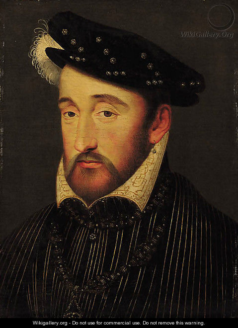 Portrait of Henri II - (after) Clouet, Francois