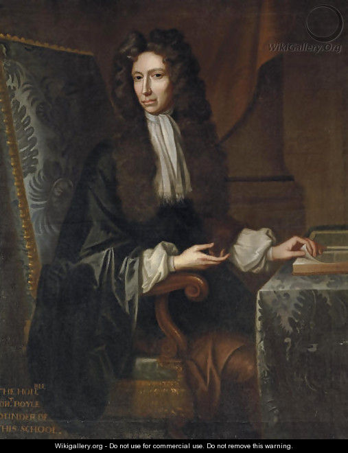Portrait of the Hon. Robert Boyle, F.R.S. (1627-1691) - (after) Kerseboom, Johannes