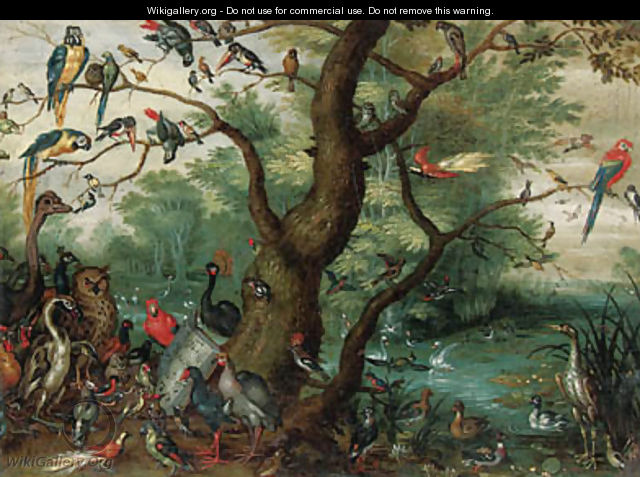 A Concert of Birds - (after) Jan, The Younger Brueghel