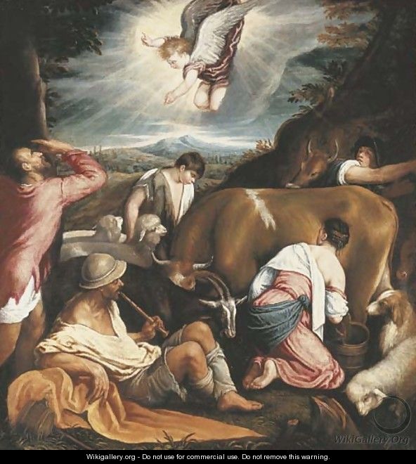 The Annunciation to the Shepherds - (after) Jacopo Bassano (Jacopo Da Ponte)