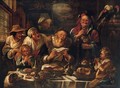 As the old sing, so pipe the young - (after) Jacob Jordaens
