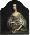 Portrait of a lady, three-quarter-length, in a grey dress and mauve wrap - Sir Peter Lely