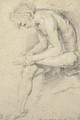 A nude youth in the pose of the Spinario - Peter Paul Rubens
