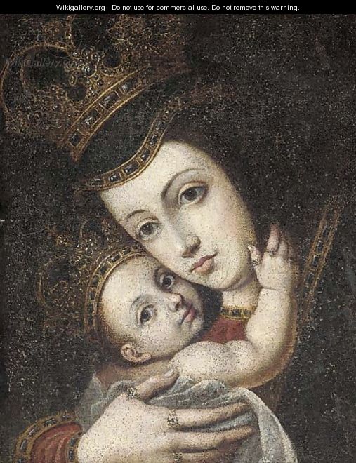 The Madonna and Child - Spanish Colonial School