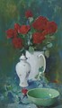 Still Life, Roses and Oriental Vases - Emil Carlsen