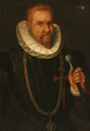 Portrait of a gentleman, half-length, in a black doublet and a ruff collar - Spanish School