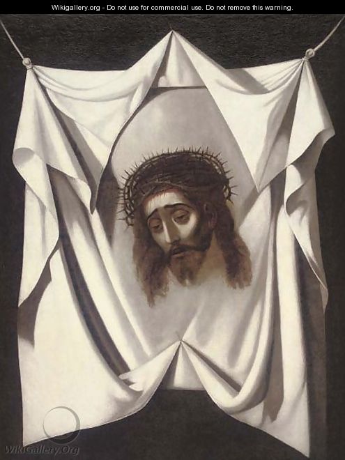 The veil of Saint Veronica - Spanish School