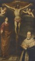 The Crucifixion with a male donor - Spanish School