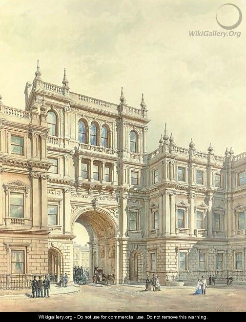 New Burlington House from the courtyard, circa 1840 - Sir Charles Barry