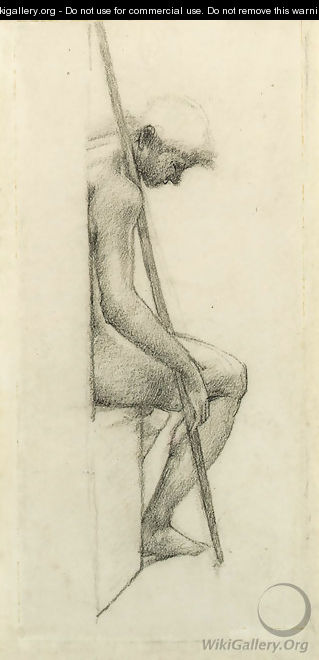 Study from the nude for a sleeping guard in 