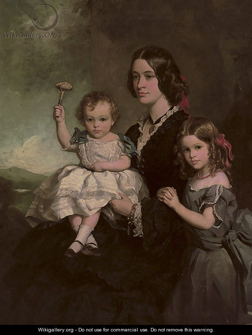 Portrait of Mrs James Beech, Alice Mary Beech and Rowland John Beech - Sir Francis Grant