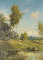 An upland pool - Ernest Albert Waterlow