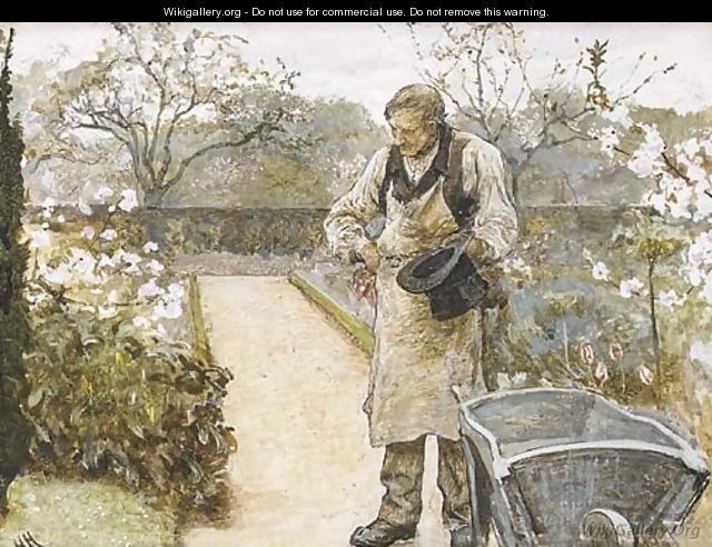 The old gardener - Sir Hubert von Herkomer