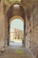 A figure standing before a Roman arch -  Giampietrino